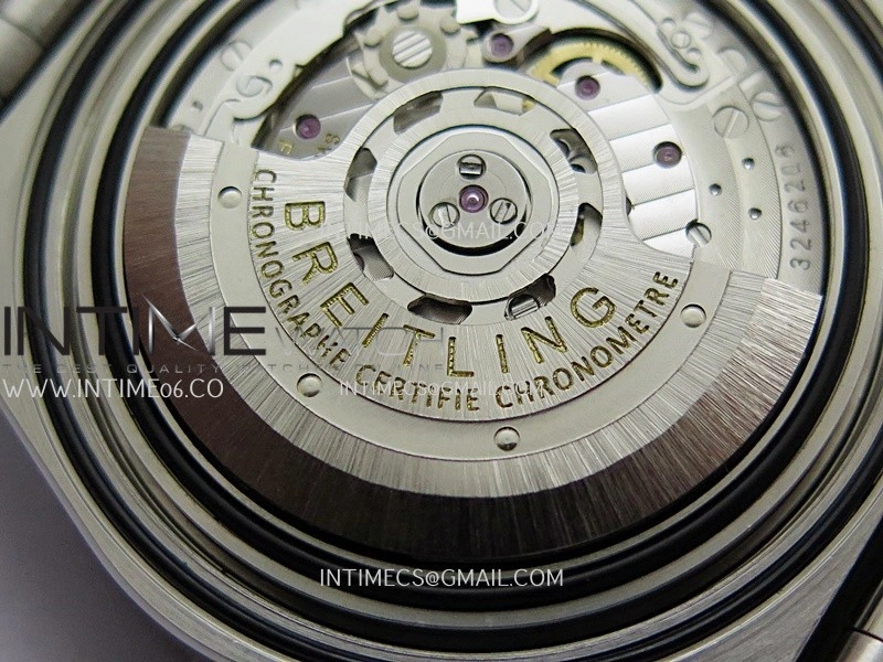 Chronomat B01 44mm SS TF 1:1 Best Edition Black Dial Black Inner On SS Bracelet A7750 To Cal.01