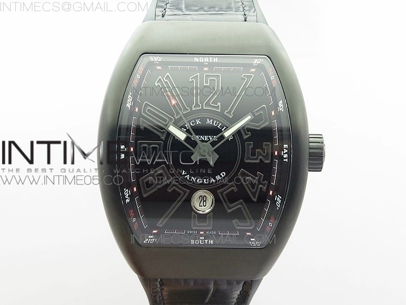 Vanguard V45 All Black DLC ZF 1:1 Best Edition Black Dial on Black Rubber Strap MIYOTA 9015