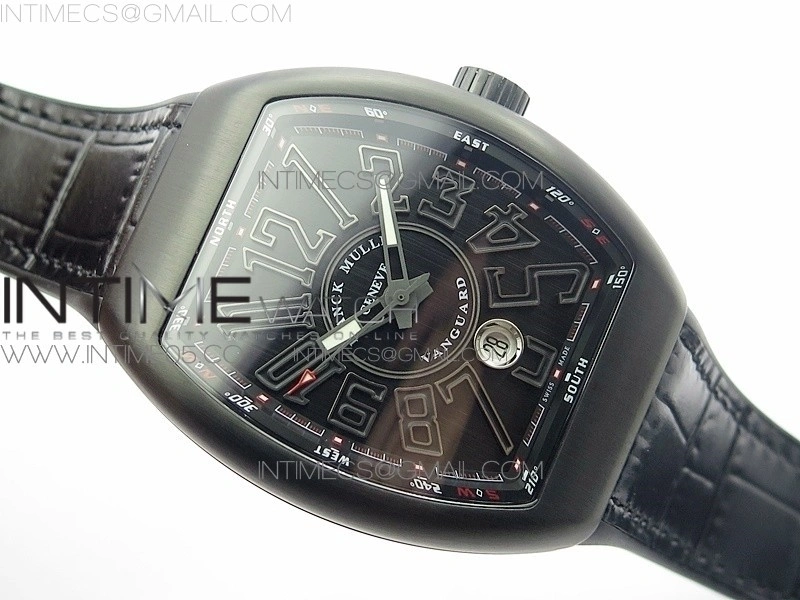 Vanguard V45 All Black DLC ZF 1:1 Best Edition Black Dial on Black Rubber Strap MIYOTA 9015