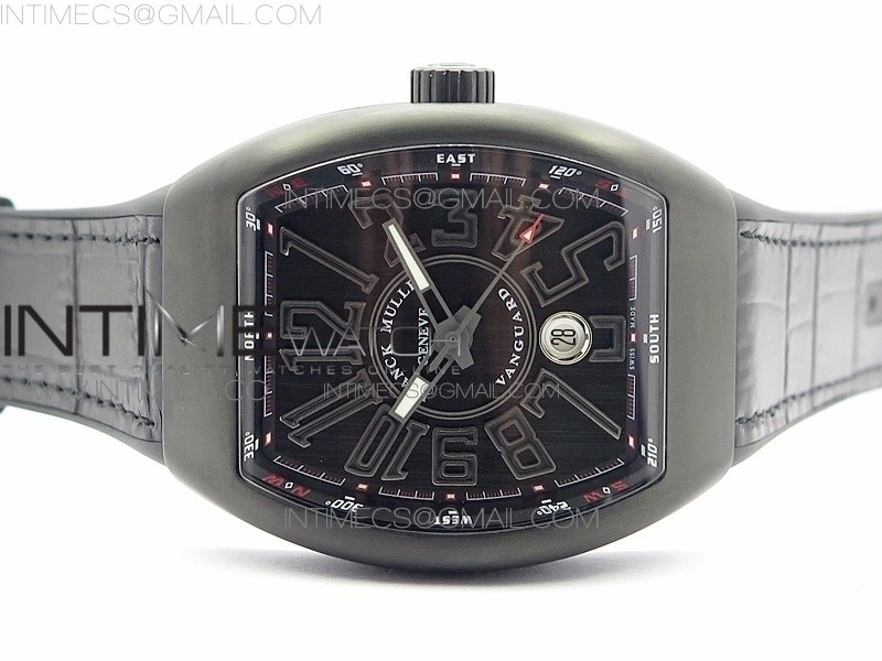 Vanguard V45 All Black DLC ZF 1:1 Best Edition Black Dial on Black Rubber Strap MIYOTA 9015