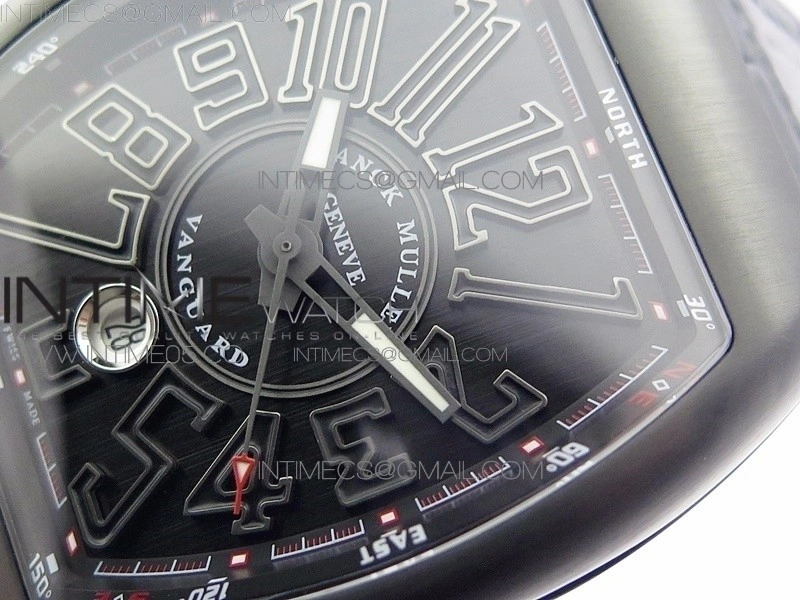 Vanguard V45 All Black DLC ZF 1:1 Best Edition Black Dial on Black Rubber Strap MIYOTA 9015