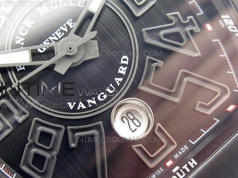 Vanguard V45 All Black DLC ZF 1:1 Best Edition Black Dial on Black Rubber Strap MIYOTA 9015
