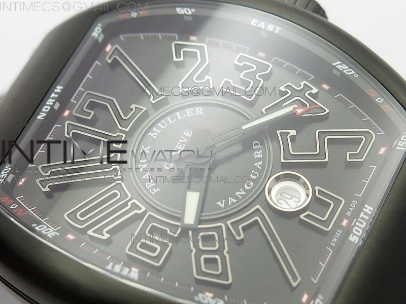 Vanguard V45 All Black DLC ZF 1:1 Best Edition Black Dial on Black Rubber Strap MIYOTA 9015