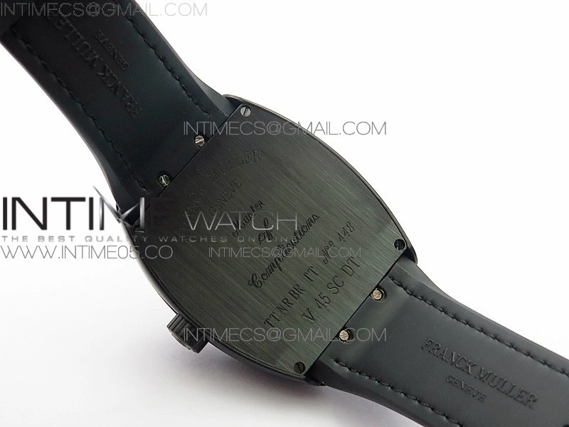 Vanguard V45 All Black DLC ZF 1:1 Best Edition Black Dial on Black Rubber Strap MIYOTA 9015
