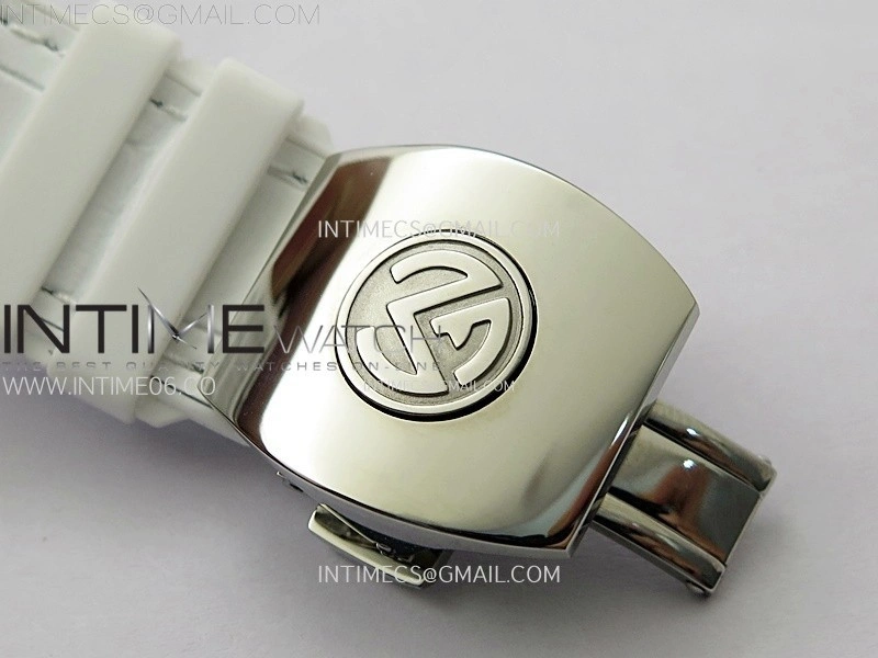 Vanguard V45 Full Diamonds ABF Best Edition Full Paved Diamonds On White Gummy Strap A2824