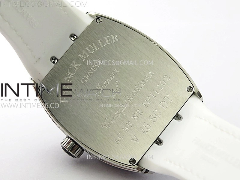 Vanguard V45 Full Diamonds ABF Best Edition Full Paved Diamonds On White Gummy Strap A2824