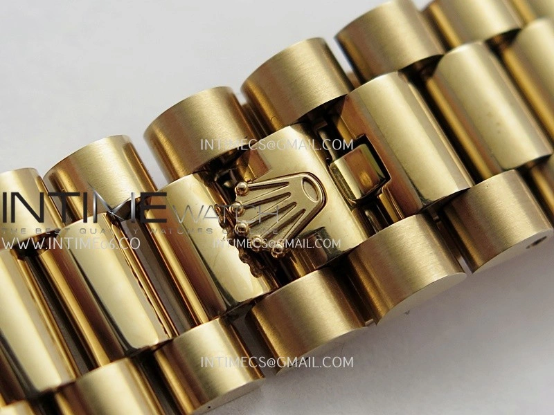 Day Date 128345 RG Gain Weight KF 1:1 Silver Dial T Diamond Marker On President Bracelet A2836