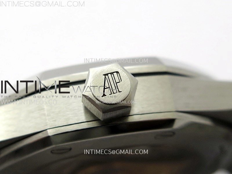 Royal Oak 37mm 15450 SS ZF 1:1 Best Edition Silver Textured Dial on SS Bracelet SA3120 Super Clone