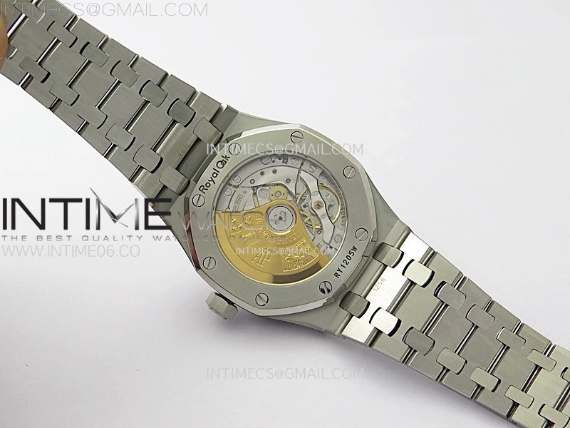 Royal Oak 37mm 15450 SS ZF 1:1 Best Edition Silver Textured Dial on SS Bracelet SA3120 Super Clone