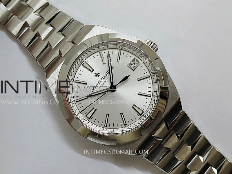 Overseas 4500V SS ZF 1:1 Best Edition Silver Dial On SS Bracelet Asian Super Clone 5100 V2