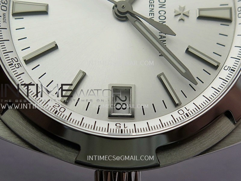 Overseas 4500V SS ZF 1:1 Best Edition Silver Dial On SS Bracelet Asian Super Clone 5100 V2