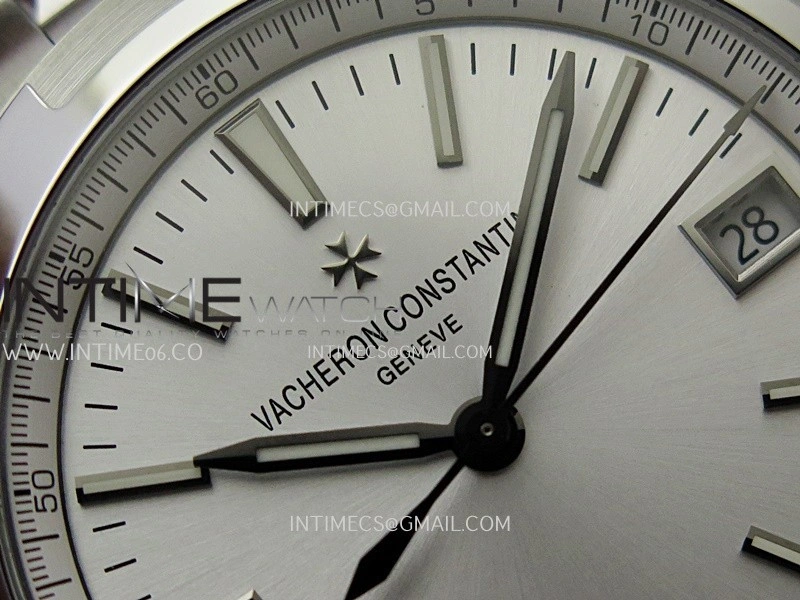 Overseas 4500V SS ZF 1:1 Best Edition Silver Dial On SS Bracelet Asian Super Clone 5100 V2