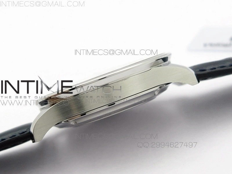 Portuguese IW371446 ZF V3 1:1 Best Edition SS White Dial Blue Markers on Blue Leather Strap A79350