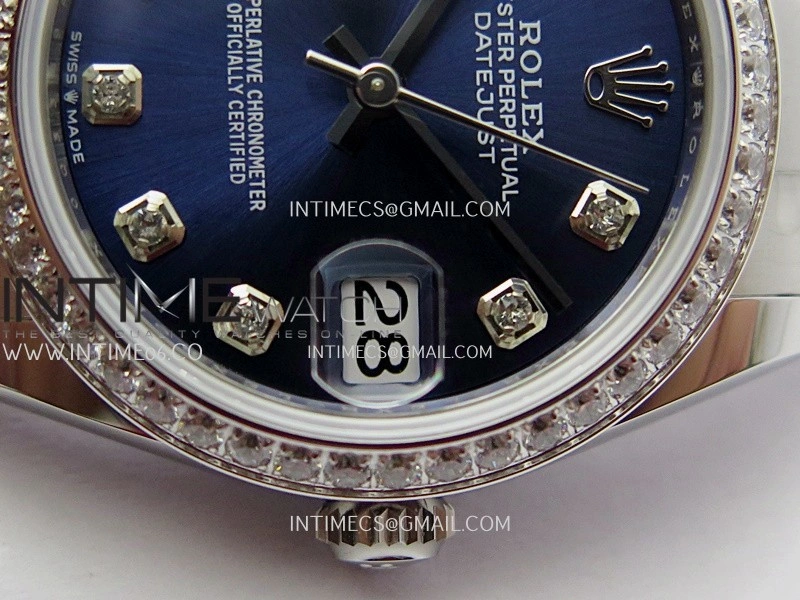 DateJust 31mm 904L SS AR+F Best Edition Blue Dial Diamond Marker On 904L SS Oyster Bracelet A2236