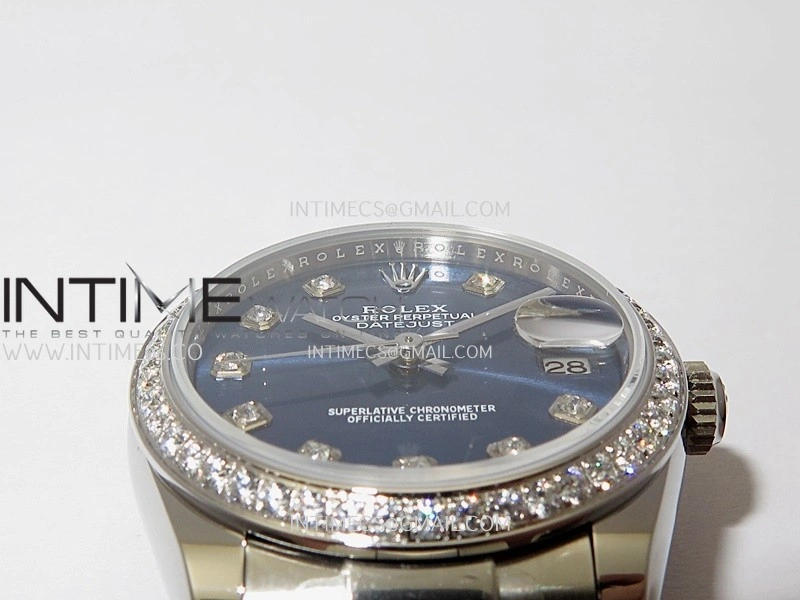 DateJust 31mm 904L SS AR+F Best Edition Blue Dial Diamond Marker On 904L SS Oyster Bracelet A2236