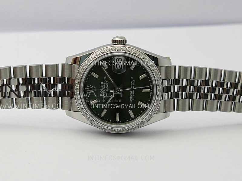 DateJust 31mm 904L SS AR+F Best Edition Green Dial Stick Marker On 904L SS Jubilee Bracelet A2236