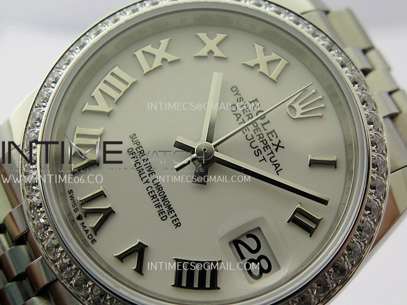 DateJust 31mm 904L SS AR+F Best Edition White Dial Roman Marker On 904L SS Jubilee Bracelet A2236