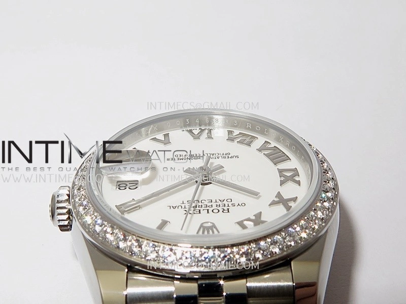 DateJust 31mm 904L SS AR+F Best Edition White Dial Roman Marker On 904L SS Jubilee Bracelet A2236
