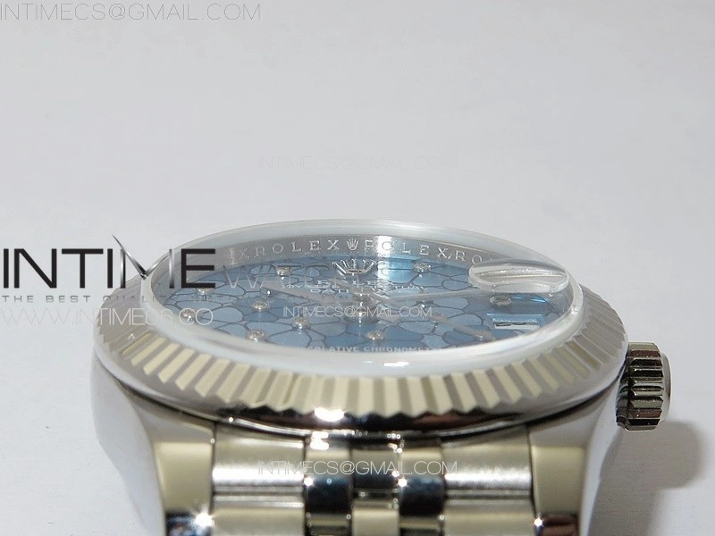DateJust 31mm 278274 904L SS GMF Best Edition Blue Flowers Crystals Dial on 904L Jubilee Bracelet A2824