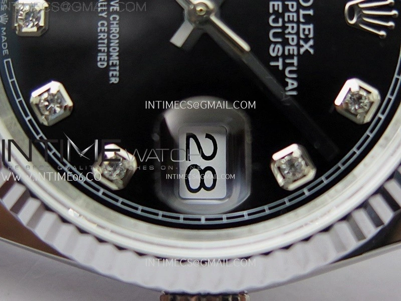DateJust 126234 904L SS JDF 1:1 Best Edition Black Dial Diamond Markers on Jubilee 904L SS Bracelet