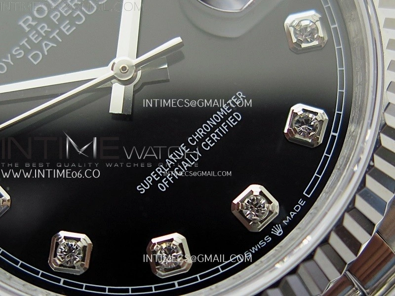 DateJust 126234 904L SS JDF 1:1 Best Edition Black Dial Diamond Markers on Jubilee 904L SS Bracelet