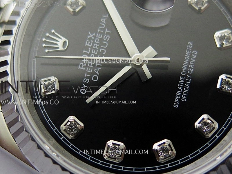 DateJust 126234 904L SS JDF 1:1 Best Edition Black Dial Diamond Markers on Jubilee 904L SS Bracelet