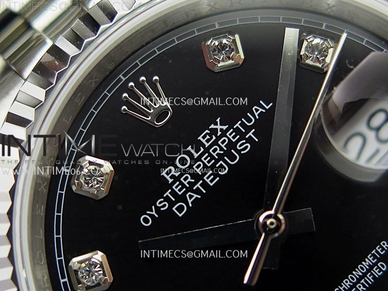 DateJust 126234 904L SS JDF 1:1 Best Edition Black Dial Diamond Markers on Jubilee 904L SS Bracelet