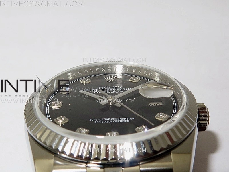 DateJust 126234 904L SS JDF 1:1 Best Edition Black Dial Diamond Markers on Jubilee 904L SS Bracelet
