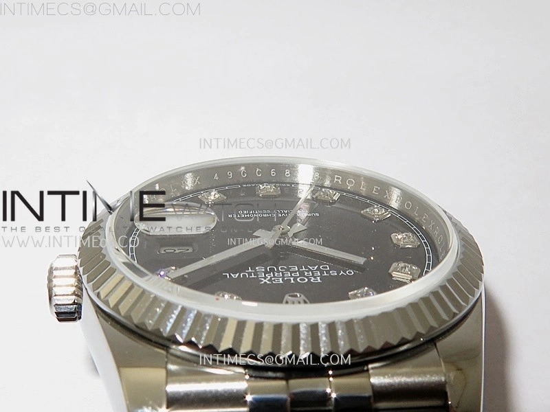 DateJust 126234 904L SS JDF 1:1 Best Edition Black Dial Diamond Markers on Jubilee 904L SS Bracelet