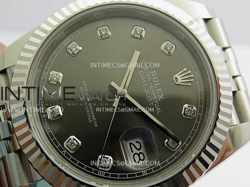 DateJust 41 126334 904L SS V2 VSF 1:1 Best Edition Gray Dial Diamond Marker On Jubilee Bracelet DD3235