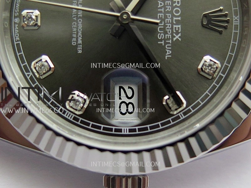DateJust 41 126334 904L SS V2 VSF 1:1 Best Edition Gray Dial Diamond Marker On Jubilee Bracelet DD3235