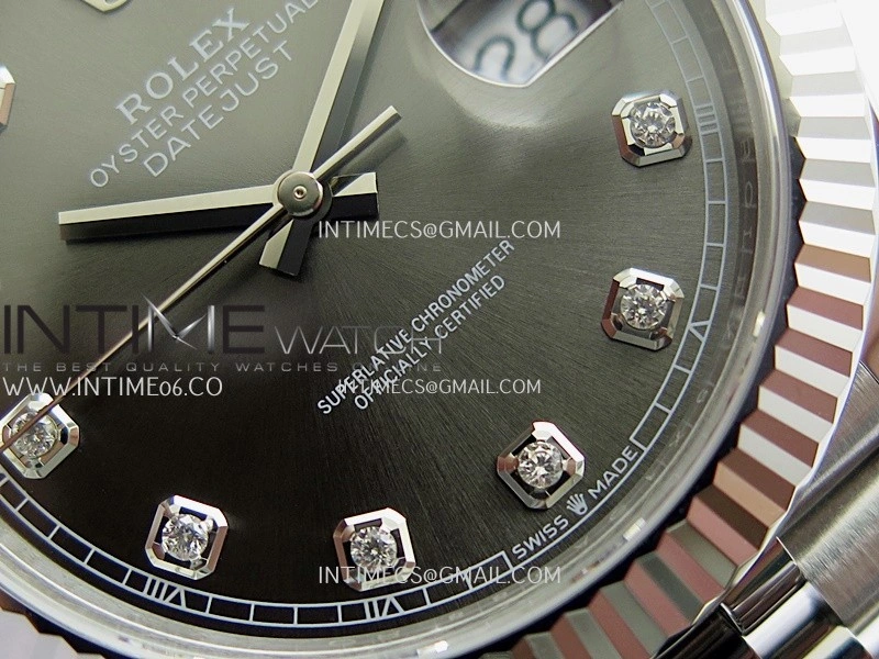 DateJust 41 126334 904L SS V2 VSF 1:1 Best Edition Gray Dial Diamond Marker On Jubilee Bracelet DD3235