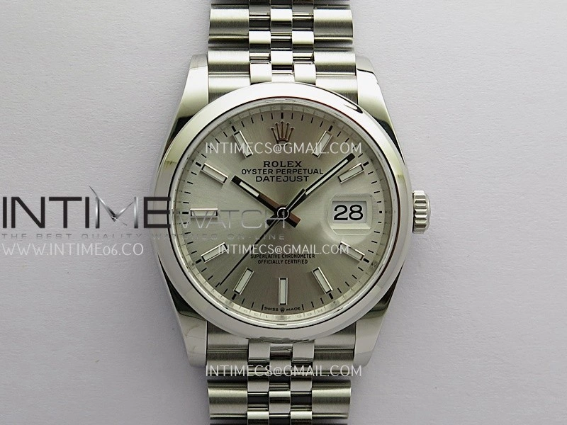 DateJust 126200 904L SS V2 VSF 1:1 Best Edition Silver Dial Stick Marker On Jubilee Bracelet DD3235