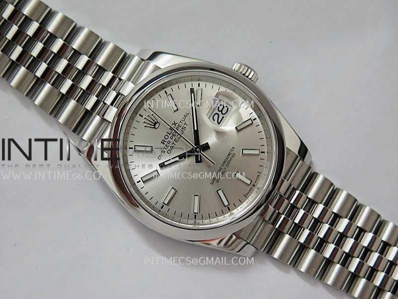 DateJust 126200 904L SS V2 VSF 1:1 Best Edition Silver Dial Stick Marker On Jubilee Bracelet DD3235