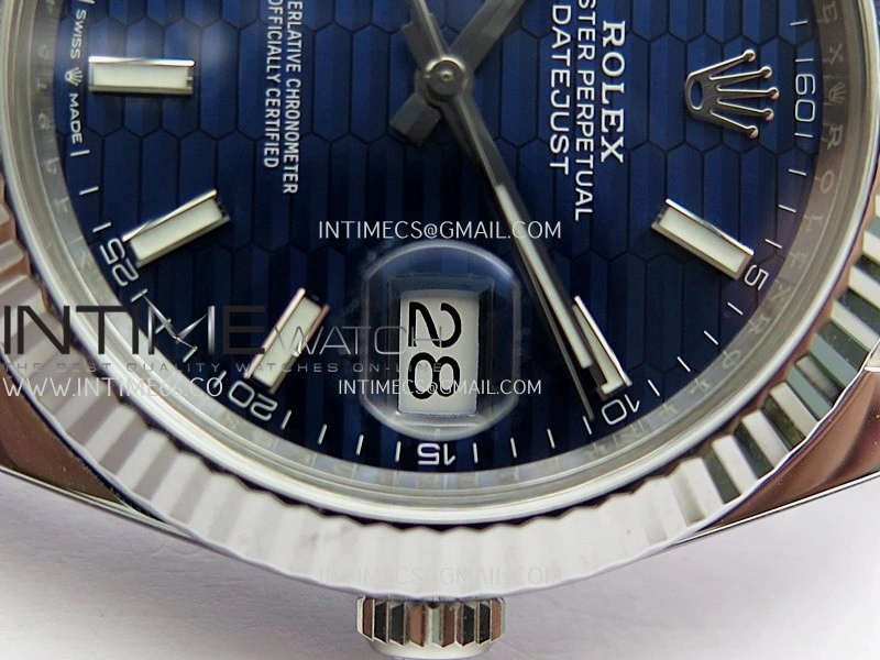 DateJust 41 126334 904L SS VF 1:1 Best Edition Blue Fluted Dial Stick Marker On Oyster Bracelet DD3235