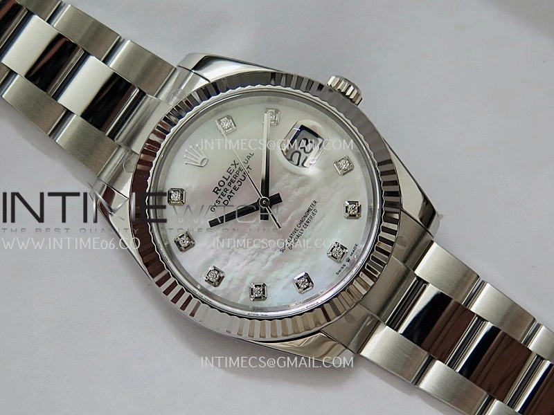 DateJust 41 126334 904L SS VF 1:1 Best Edition White MOP Dial Daimond Marker On Oyster Bracelet DD3235