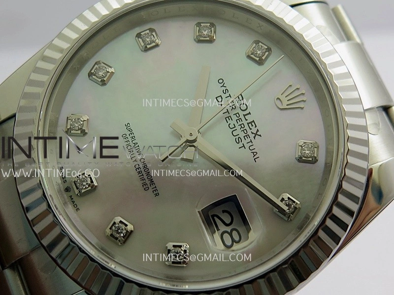 DateJust 41 126334 904L SS VF 1:1 Best Edition White MOP Dial Daimond Marker On Oyster Bracelet DD3235