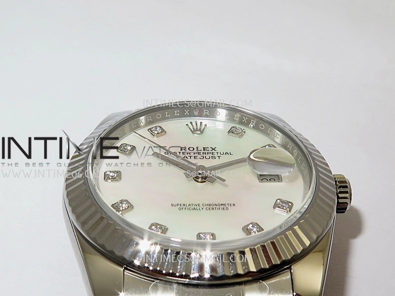 DateJust 41 126334 904L SS VF 1:1 Best Edition White MOP Dial Daimond Marker On Oyster Bracelet DD3235
