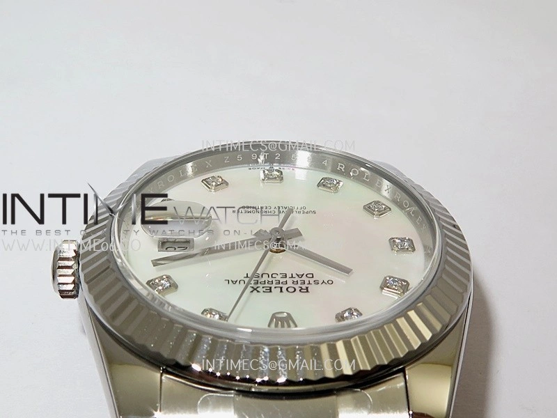 DateJust 41 126334 904L SS VF 1:1 Best Edition White MOP Dial Daimond Marker On Oyster Bracelet DD3235