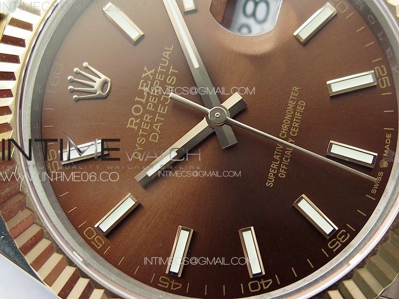 DateJust 41 126331 904L SS RG GMF 1:1 Best Edition Rrown Dial Sticks Markers On Jubilee Bracelet VR3235