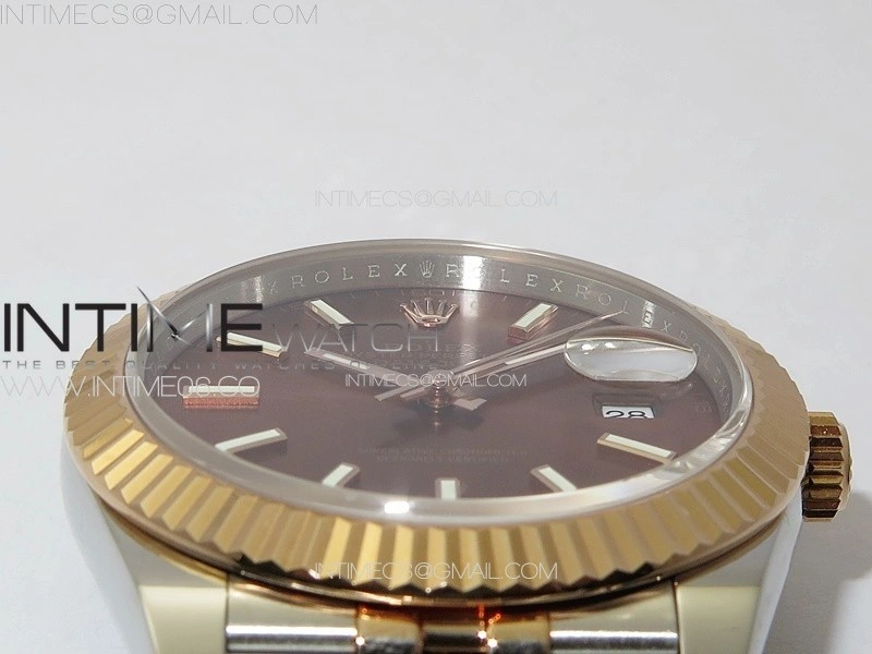 DateJust 41 126331 904L SS RG GMF 1:1 Best Edition Rrown Dial Sticks Markers On Jubilee Bracelet VR3235