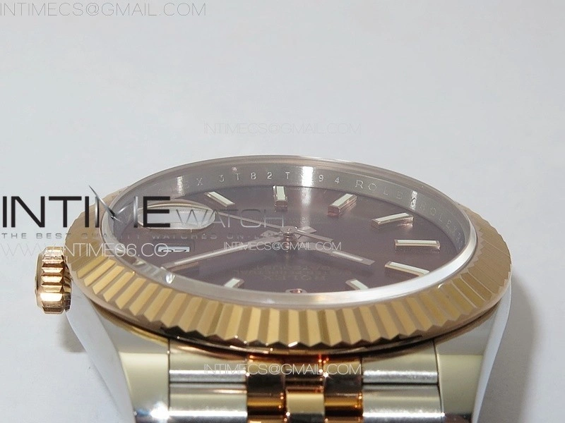 DateJust 41 126331 904L SS RG GMF 1:1 Best Edition Rrown Dial Sticks Markers On Jubilee Bracelet VR3235