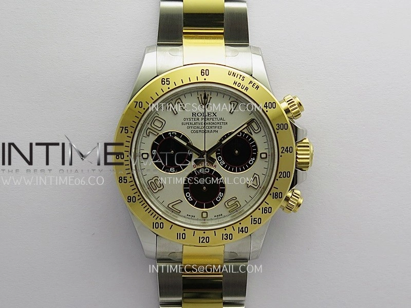 Daytona 116503 904L SS YG VF 1:1 Best Edition White Dial Number Marker On 904L SS YG Bracelet DD4130