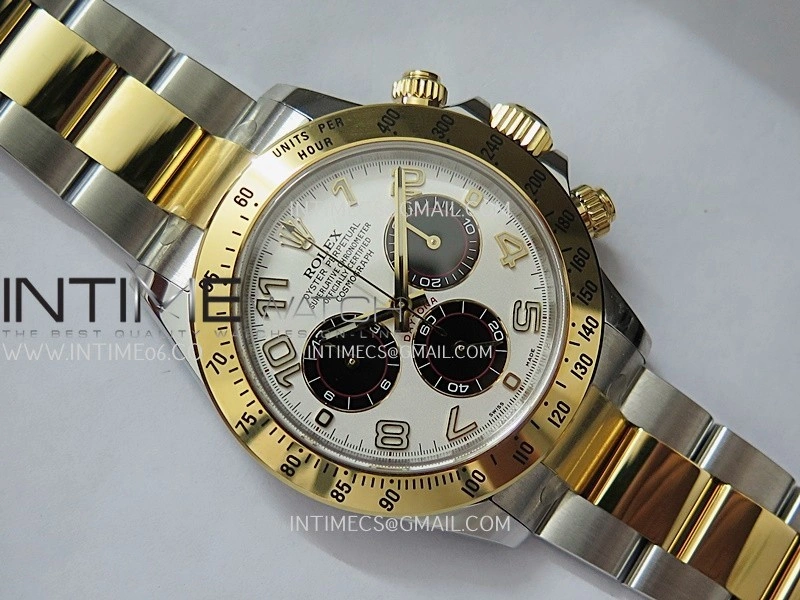 Daytona 116503 904L SS YG VF 1:1 Best Edition White Dial Number Marker On 904L SS YG Bracelet DD4130
