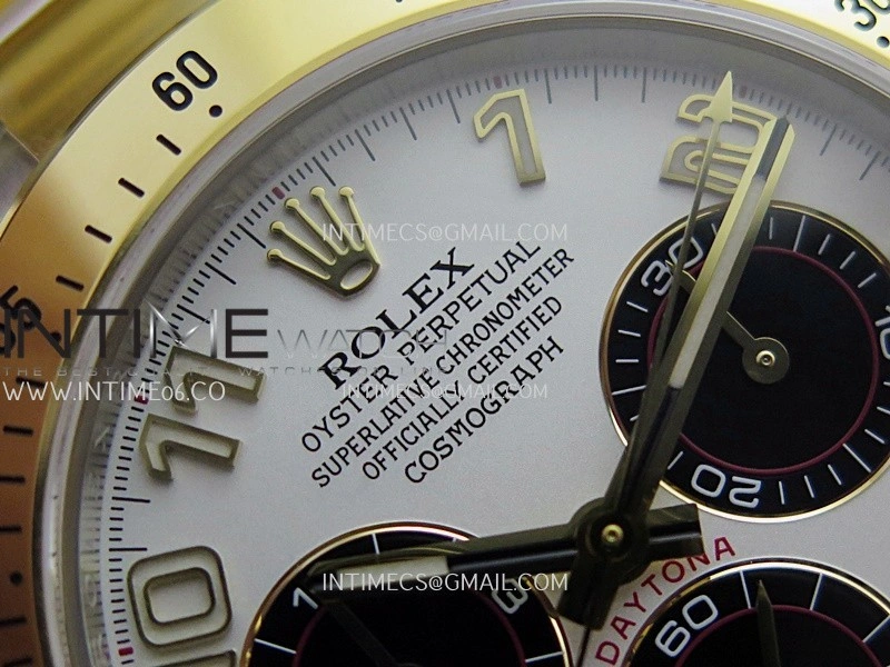 Daytona 116503 904L SS YG VF 1:1 Best Edition White Dial Number Marker On 904L SS YG Bracelet DD4130