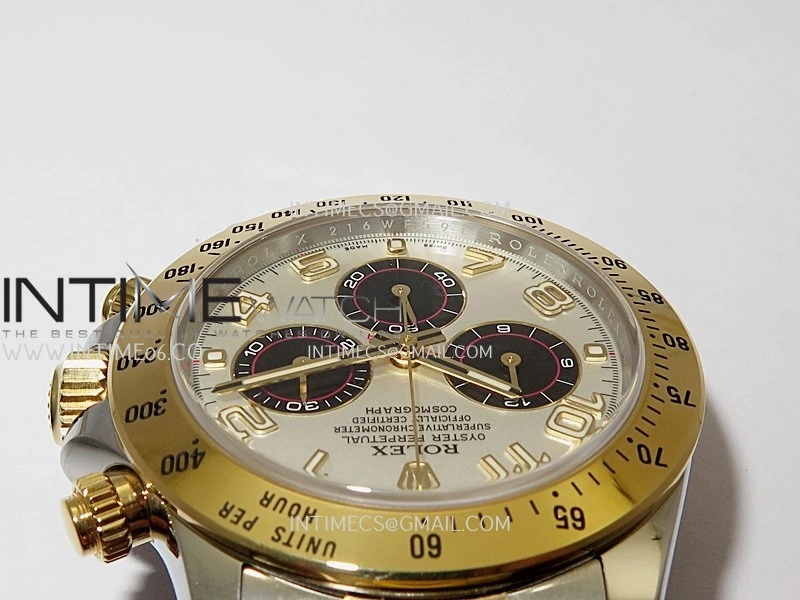 Daytona 116503 904L SS YG VF 1:1 Best Edition White Dial Number Marker On 904L SS YG Bracelet DD4130