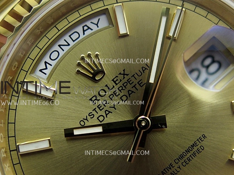 Day Date 228238 40mm 904L YG VSF 1:1 Best Edition Gold Dial Stick Marker On YG President Bracelet DD3255
