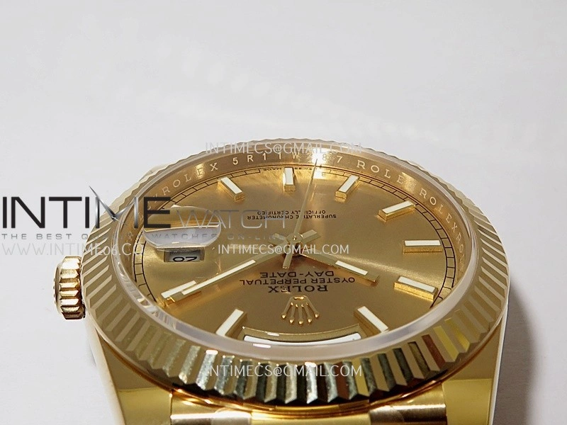 Day Date 228238 40mm 904L YG VSF 1:1 Best Edition Gold Dial Stick Marker On YG President Bracelet DD3255