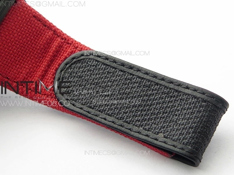 RM035-02 Forged Carbon Case KUF Best Edition Red Crown on Red Nylon Strap MIYOTA8215