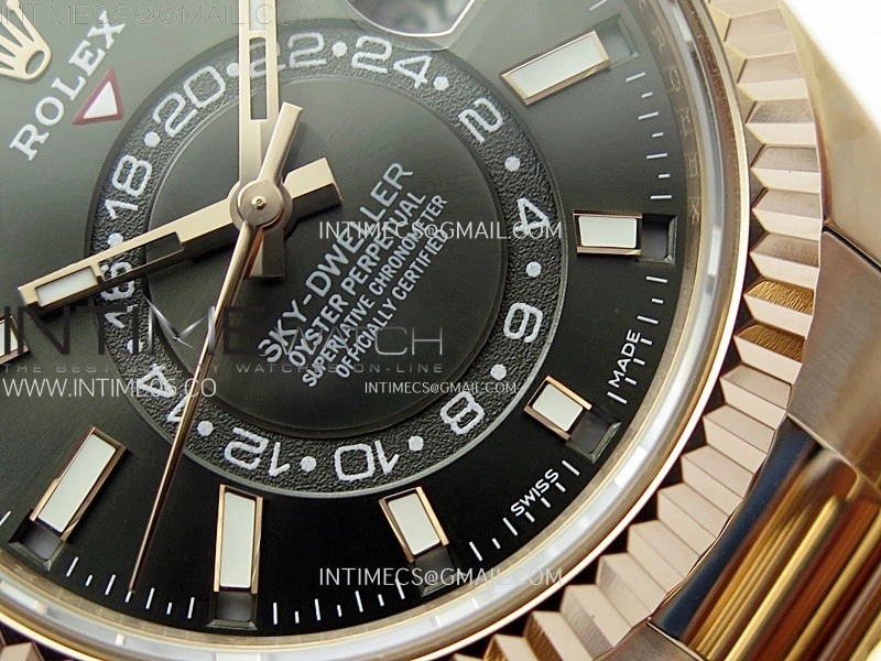 Sky-Dweller 326935 904L RG Noob 1:1 Best Edition Gray Dial on SS Oyster Bracelet Asian 23J to 9001